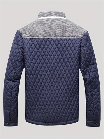 Veste D’Hiver avec Col Montant Et Fermeture Zippée pour Homme | Idéal pour La Saison Froide