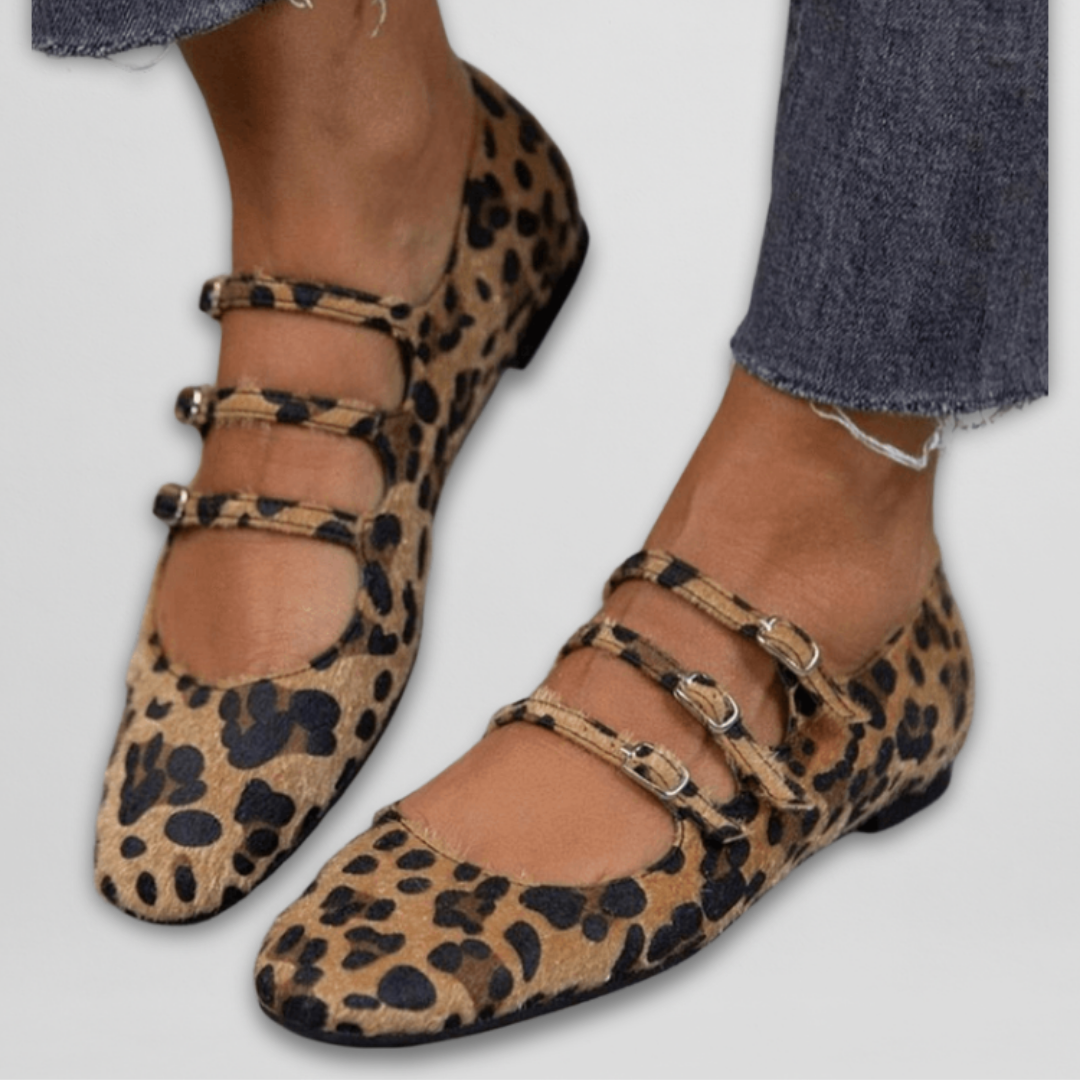 Ballerines à Imprimé Animal avec Bout Rond pour Femme | Idéal pour un Usage Quotidien