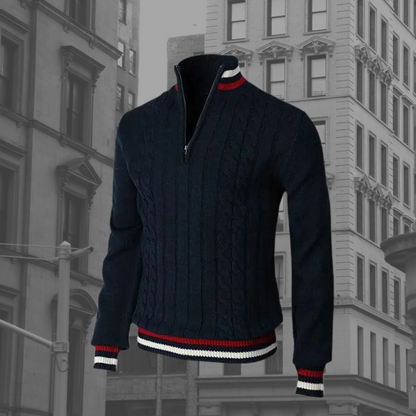 Pull À Col Roulé avec Fermeture Éclair pour Homme | Idéal pour Les Saisons Fraîches