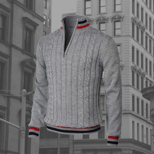 Pull À Col Roulé avec Fermeture Éclair pour Homme | Idéal pour Les Saisons Fraîches