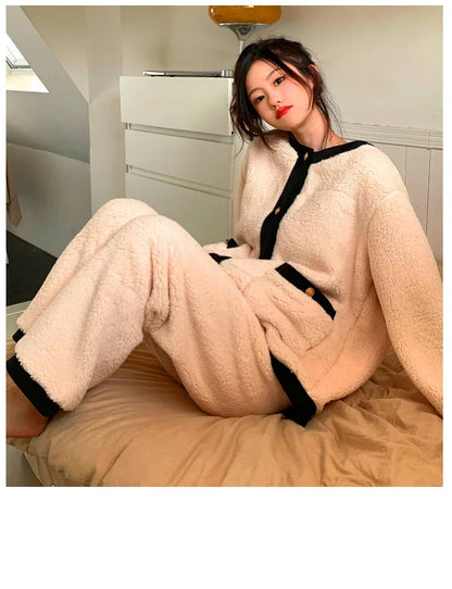 Ensemble Pyjama Deux Pièces À Manches Longues pour Femmes | Idéal pour L’Hiver Et Les Soirées À La Maison