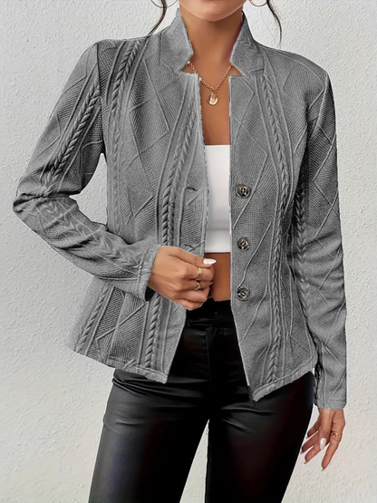 Blazer-Cardigan avec Boutons Frontaux pour Femme | Idéal pour le Bureau et les Sorties Quotidiennes
