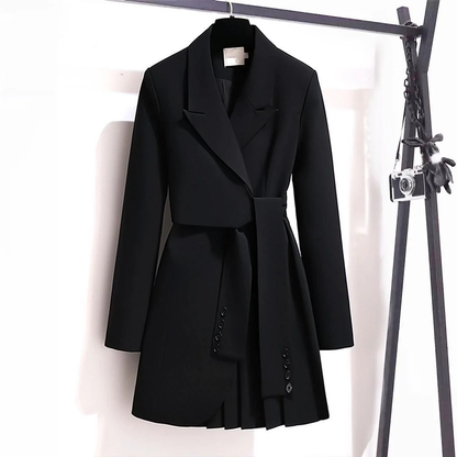 Manteau Ceinturé Avec Col À Revers Pour Femmes | Idéal Pour Le Travail Et Les Occasions En Soirée