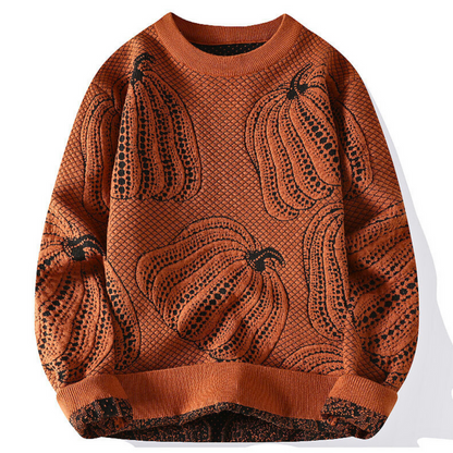 Pull À Motif Citrouille Avec Coupe Décontractée Pour Adultes | Idéal Pour Saison Automnale