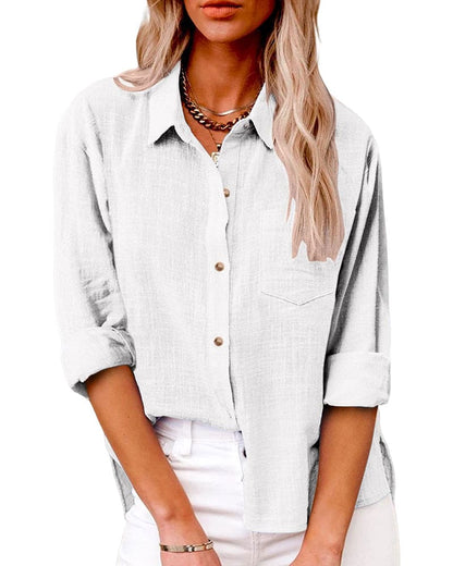 Chemise Boutonnée À Coupe Décontractée Pour Femme | Idéale Pour Les Tenues Décontractées Et Semi-Formelles