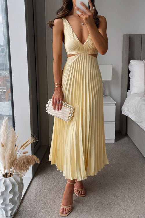 Robe Longue Plissée Avec Silhouette Ample Pour Femme | Idéale Pour l'Été et les Occasions Spéciales
