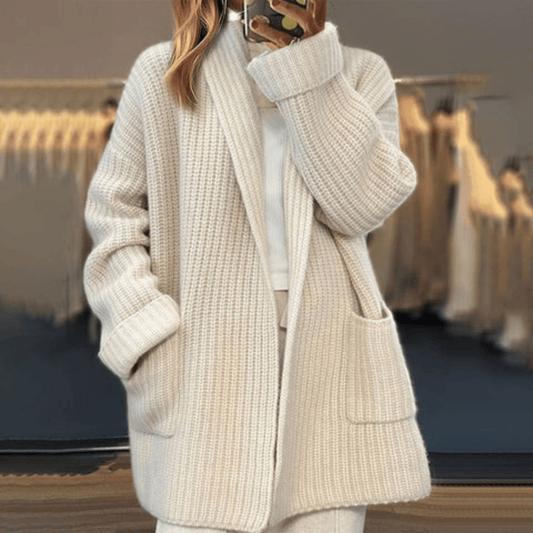Cardigan À Manches Longues avec Coupe Ajustée pour Femme | Idéal pour Superposer En Toute Saison