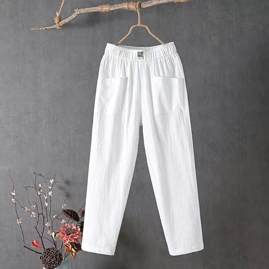 Pantalon à Coupe Décontractée avec Taille Élastique pour Femme | Idéal pour les Moments de Détente