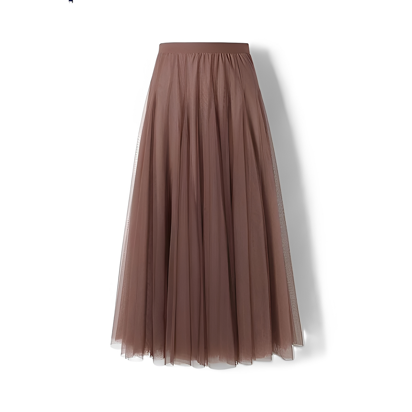 Jupe longue plissée à taille élastiquée pour femmes