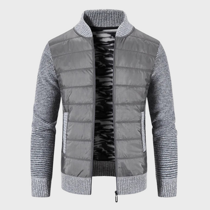 Veste Hybride avec Col Haut et Fermeture Zippée pour Homme | Idéale pour Mi-Saison