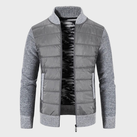 Veste Hybride avec Col Haut et Fermeture Zippée pour Homme | Idéale pour Mi-Saison