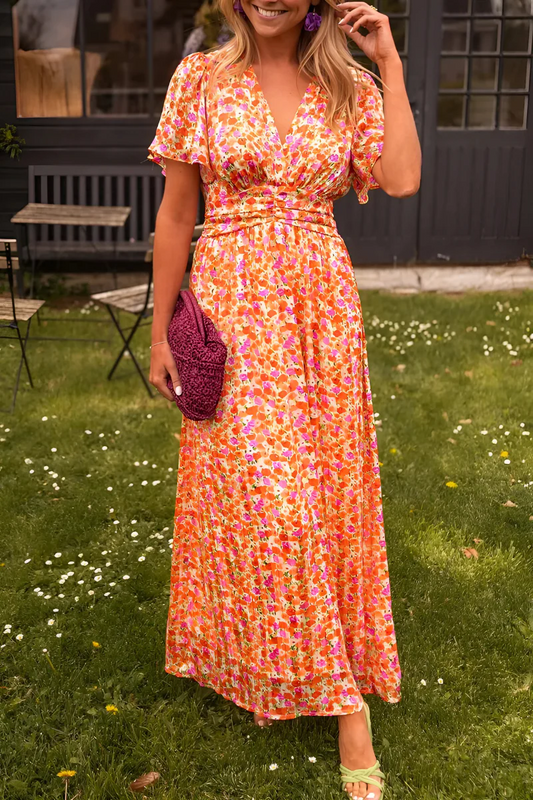 Robe Imprimée à Taille Marquée Avec Coupe Ample pour Femme | Idéale Pour Les Sorties de Printemps