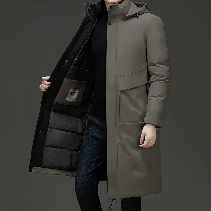 Parka Longue Matelassée À Capuche pour Hommes | Idéale pour Saison Froide