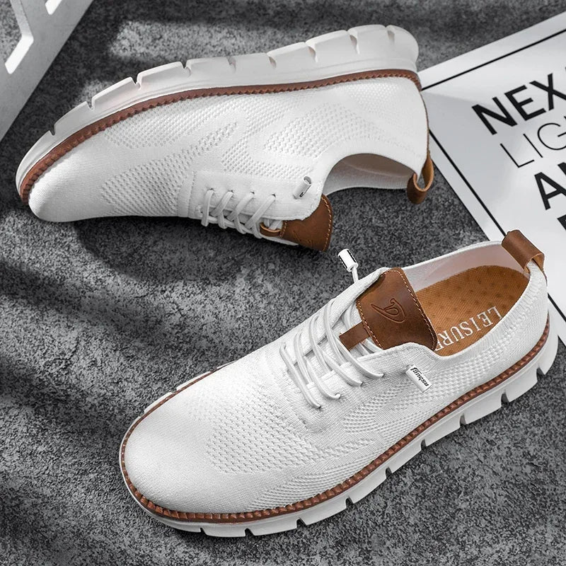 Chaussures à lacets avec tige tricotée pour hommes | Idéal pour les sorties décontractées