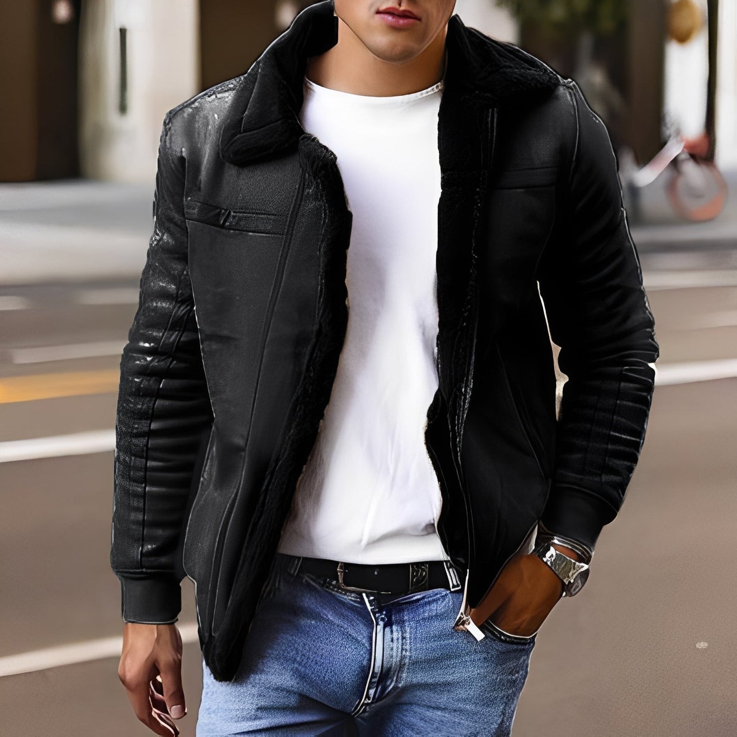 Veste D'hiver Avec Col Haut Et Poches Pour Homme | Idéale Pour L'hiver