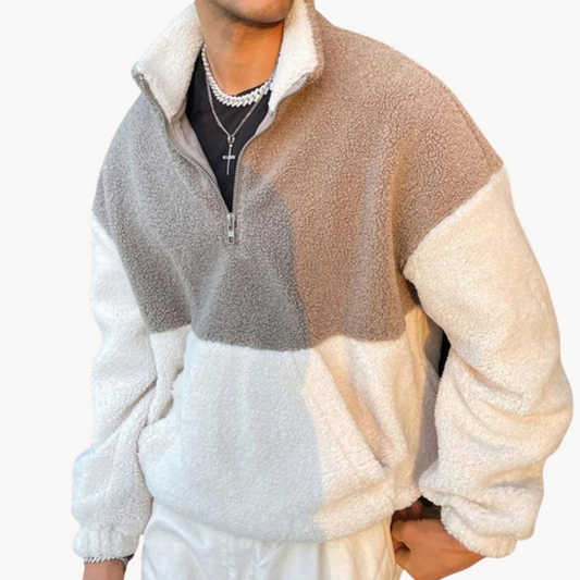 Pull à Demi-Zip Uni pour Hommes avec Coupe Décontractée | Idéal pour l’Automne et l’Hiver