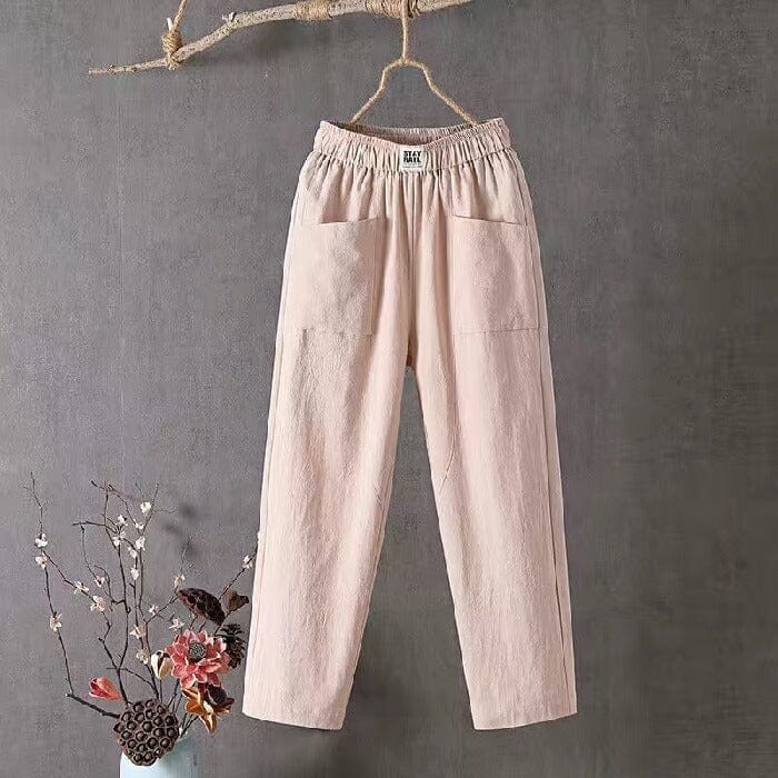 Pantalon à Coupe Décontractée avec Taille Élastique pour Femme | Idéal pour les Moments de Détente