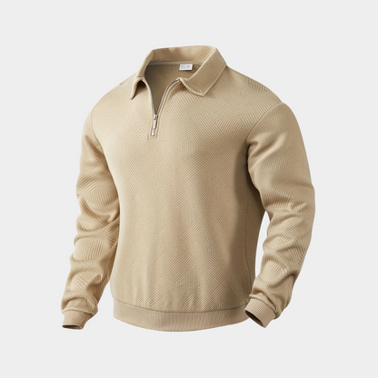 Sweat à Motifs Géométriques avec Fermeture Zippée pour Homme | Idéal pour Automne et Hiver