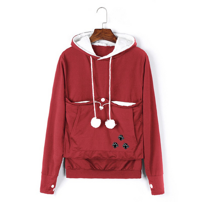 Sweat À Capuche avec Poche Ventrale pour Femme | Idéal pour Les Petits Animaux
