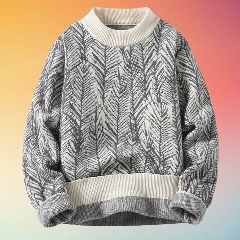 Pull À Col Rond Avec Motif Tricoté Pour Homme | Idéal Pour Usage Quotidien