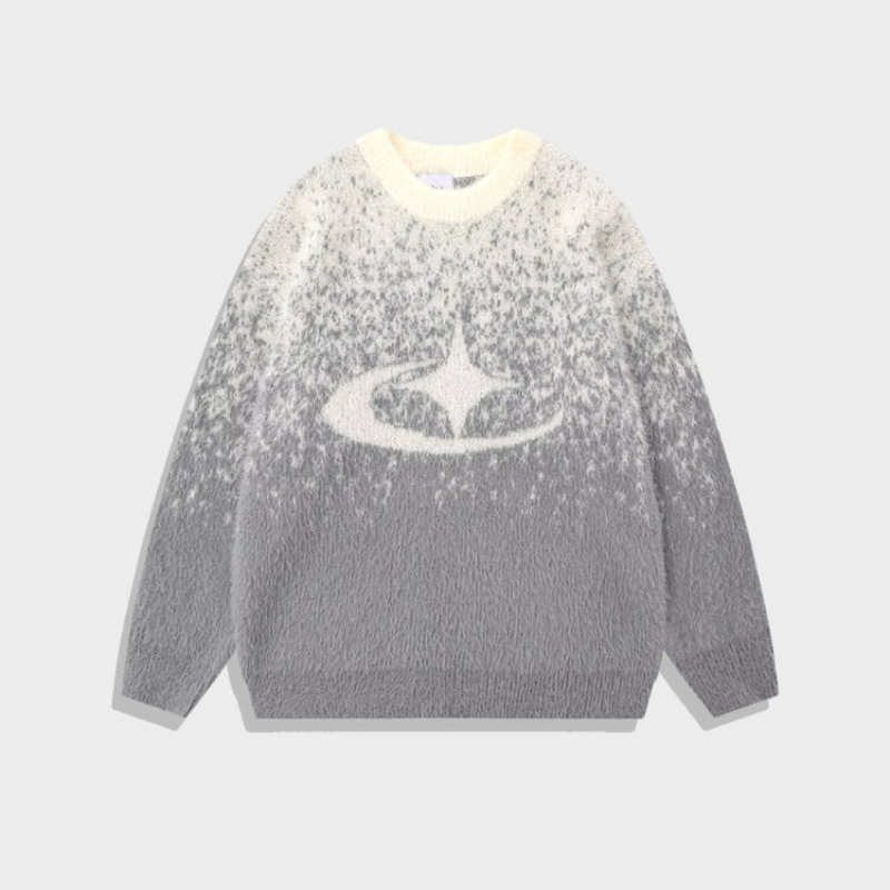 Pull À Col Rond Avec Motif Dégradé Pour Femme Et Homme | Idéal Pour Usage Quotidien