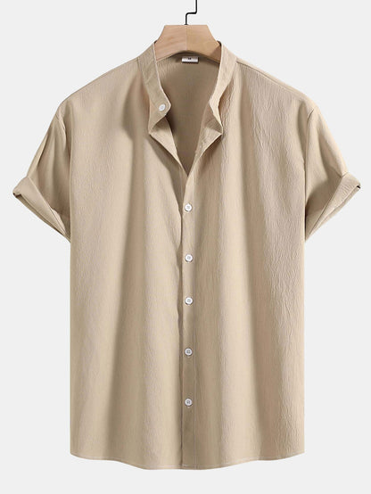 Chemise Col Officier Avec Fermeture Boutonnée Pour Homme | Idéale Pour Les Occasions Décontractées Ou Professionnelles