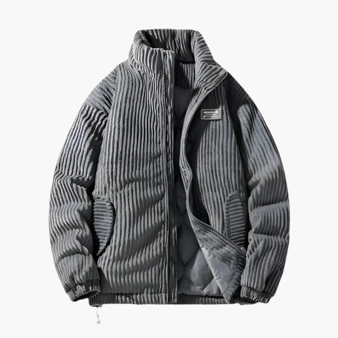 Veste Matelassée avec Col Montant et Coupe Ample pour Homme | Idéale pour la Mi-Saison