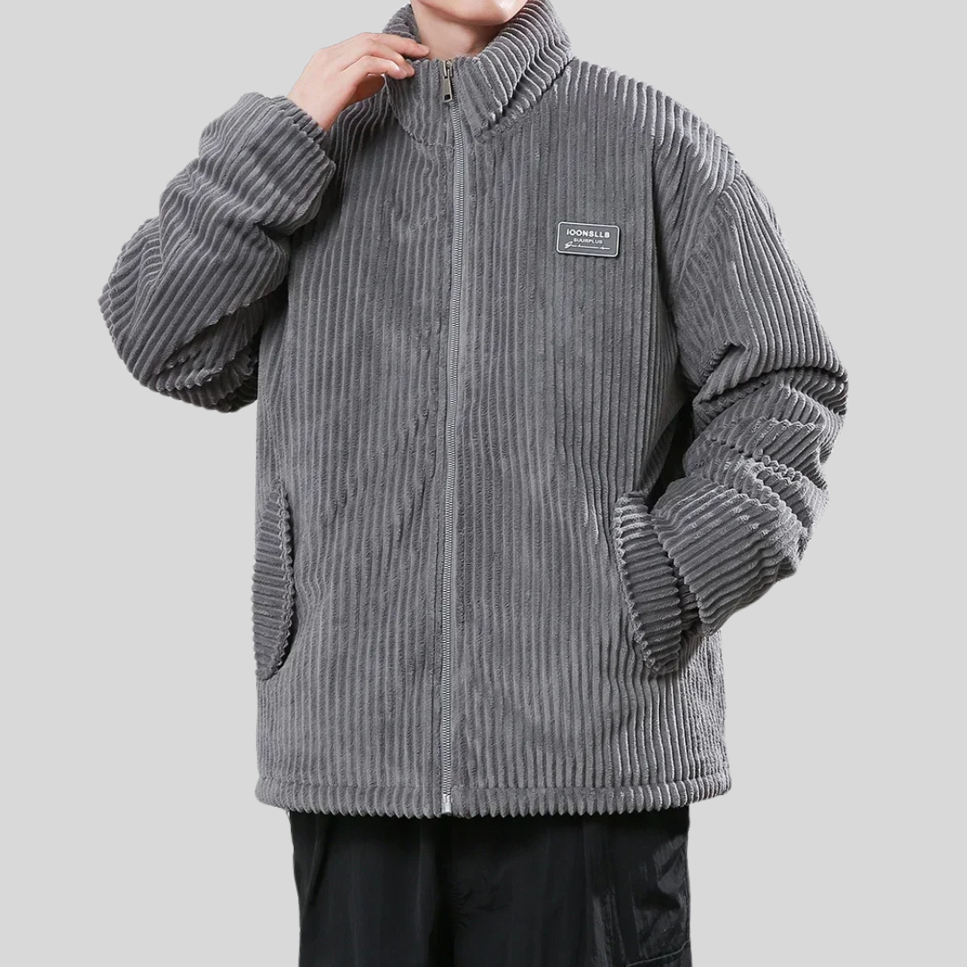 Veste Matelassée avec Col Montant et Coupe Ample pour Homme | Idéale pour la Mi-Saison