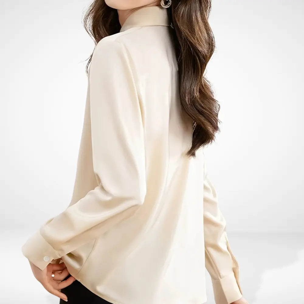 Blouse À Col Chemise Avec Coupe Fluide Pour Femmes | Idéal Pour Travail Et Usage Quotidien