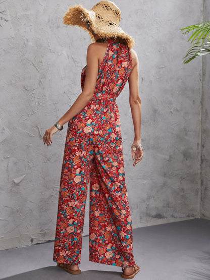 Combinaison Fleurie Avec Col Halter Pour Femme | Idéal Pour Sorties Et Usage Quotidien