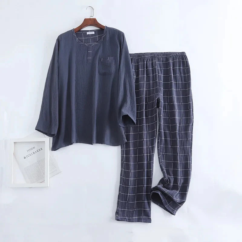 Ensemble Deux Pièces de Pyjama avec Haut à Manches Longues et Pantalon pour Homme | Idéal pour Un Usage Quotidien