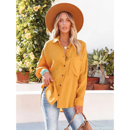Chemise Décontractée À Manches Longues Pour Femme | Idéal Pour Un Usage Quotidien