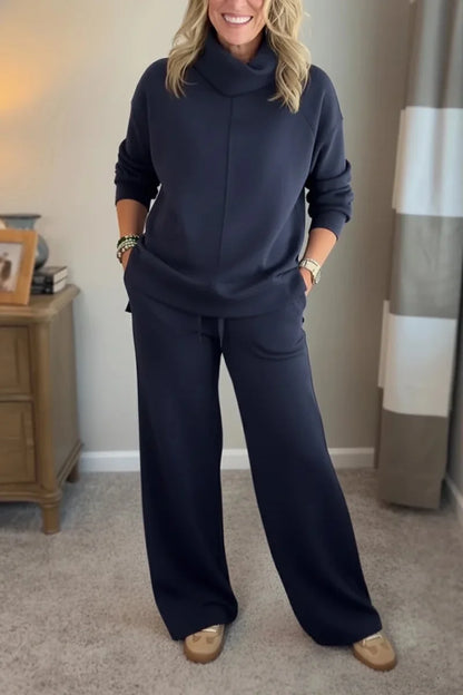 Ensemble Deux Pièces en Maille avec Top et Pantalon pour Femme | Idéal pour un Usage Quotidien