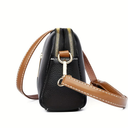 Sac Bandoulière Compact Avec Détails Contrastés Pour Femme | Idéal Pour Usage Quotidien