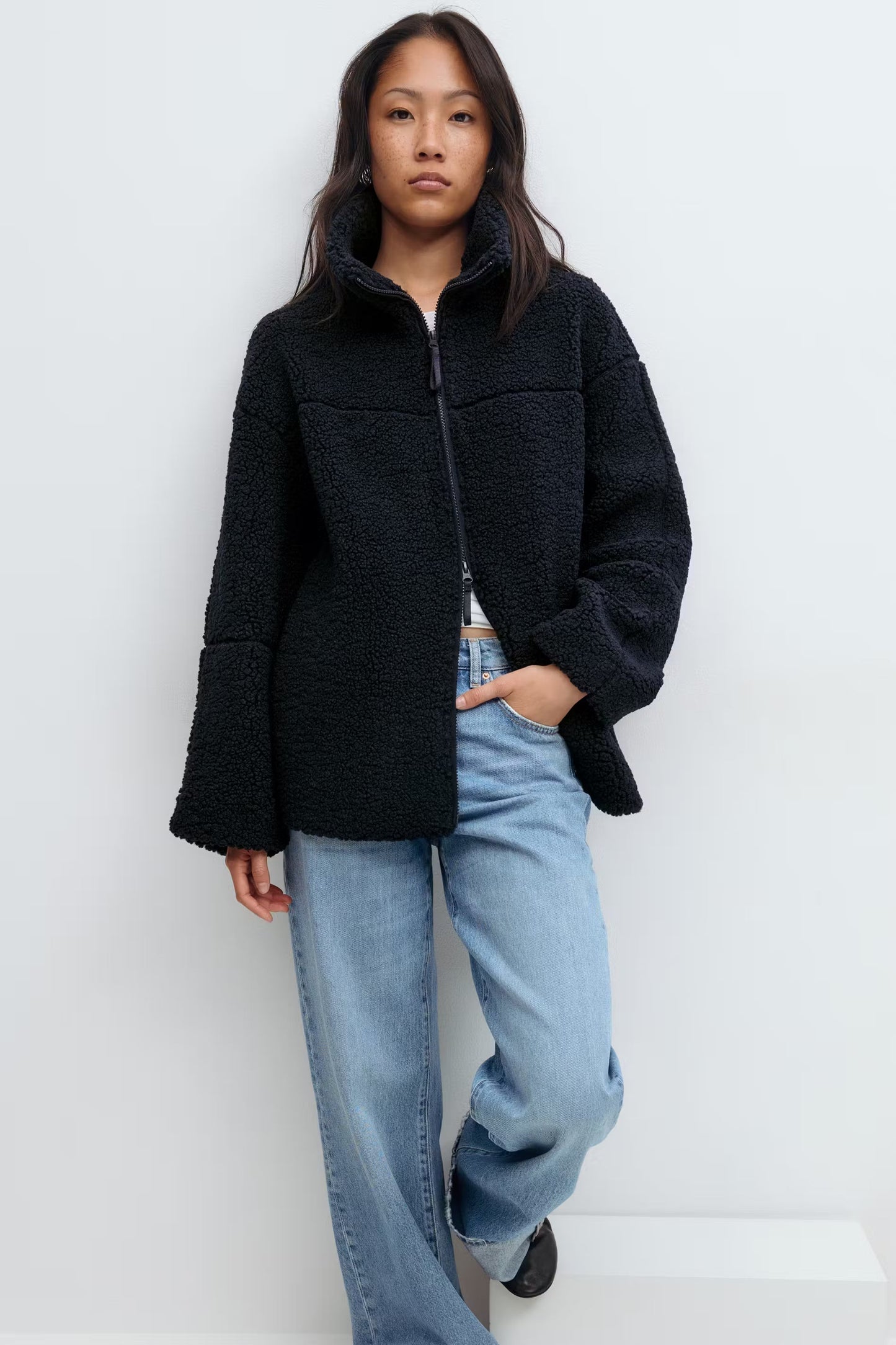 Veste À Col Montant Avec Fermeture Zippée Pour Femme | Idéale Pour L'automne