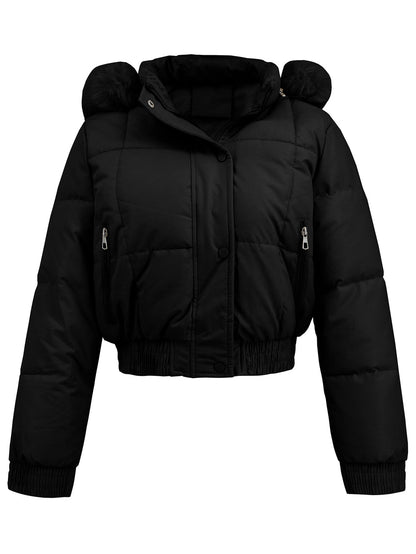 Veste Matelassée Avec Capuche Et Fermeture Zippée Pour Femme | Idéale Pour La Saison Froide