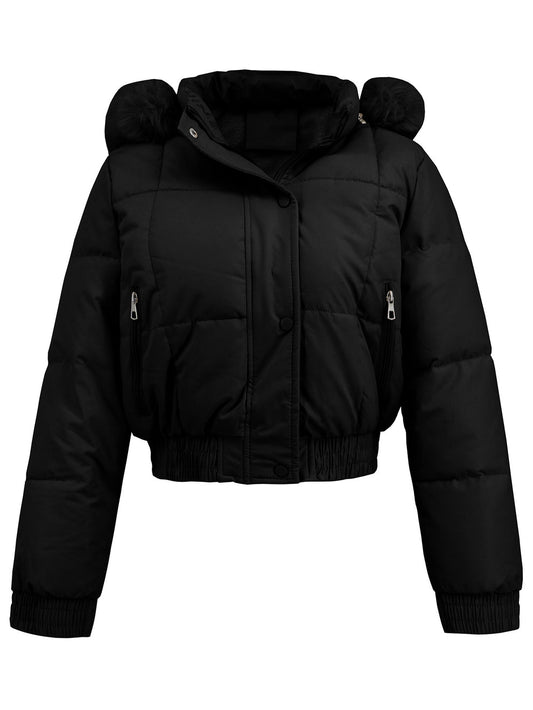 Veste Matelassée Avec Capuche Et Fermeture Zippée Pour Femme | Idéale Pour La Saison Froide