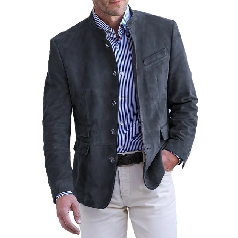 Veste Boutonnée avec Col Classique pour Homme | Idéale pour la Mi-Saison et le Quotidien