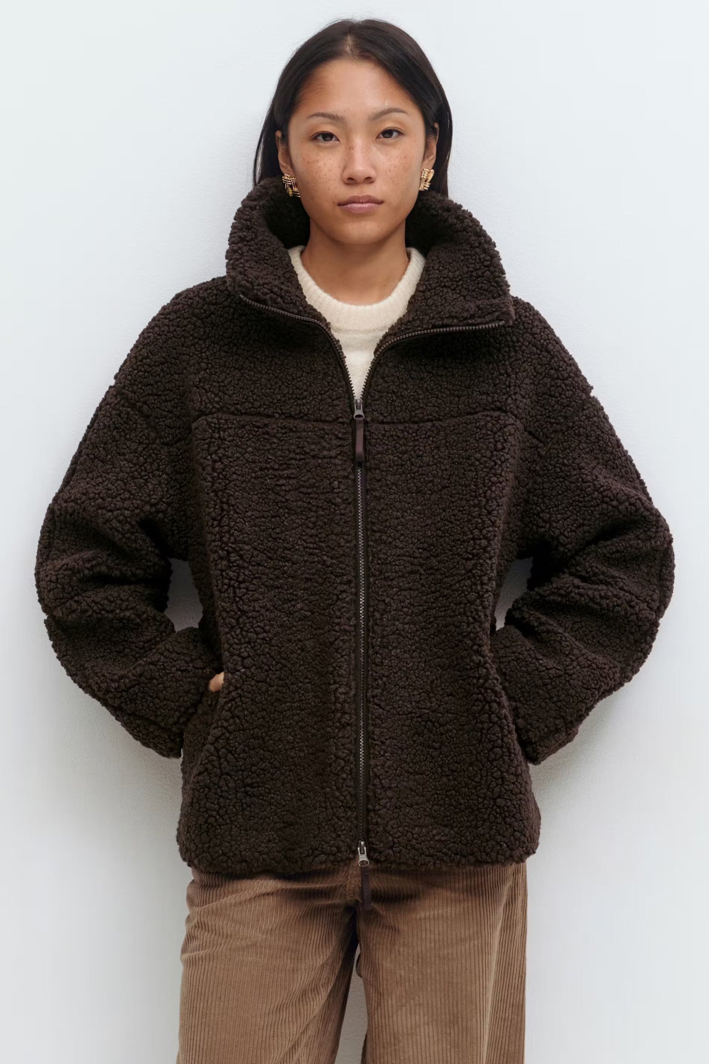 Veste À Col Montant Avec Fermeture Zippée Pour Femme | Idéale Pour L'automne