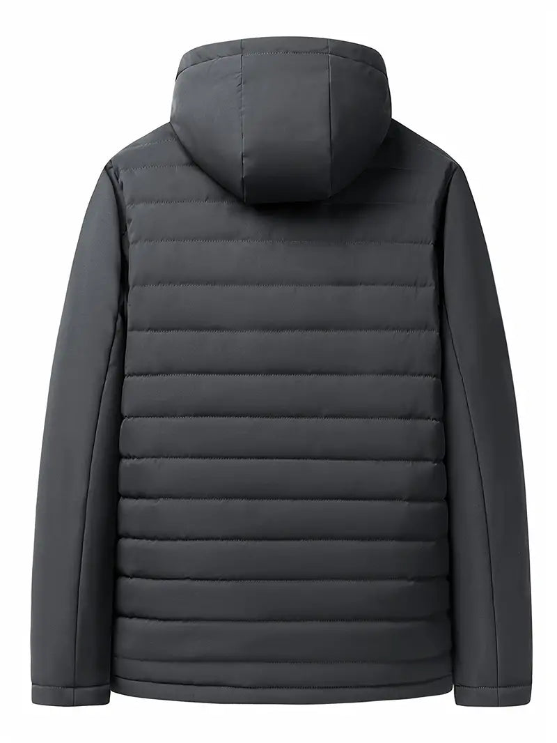 Veste d’Hiver Matelassée avec Capuche Ajustable pour Hommes | Idéale pour la Saison Froide