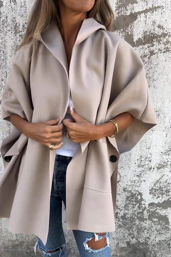Cape Manteau Ample Avec Poches Pour Femme | Idéale Pour la Mi-Saison