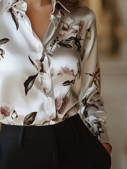 Blouse À Manches Longues Avec Motif Floral Pour Femmes | Idéal Pour Un Usage Quotidien