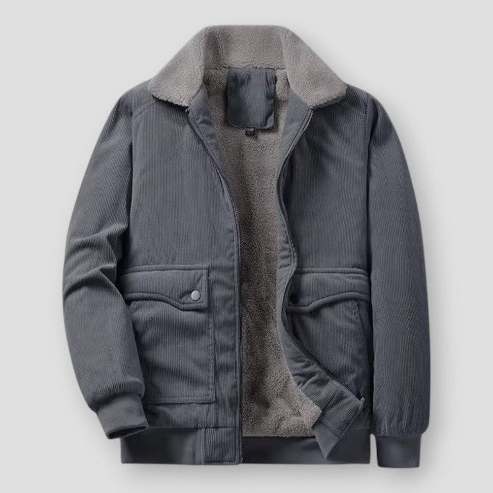 Veste D’Hiver avec Col Imitation Fourrure pour Homme | Idéale pour La Saison Froide