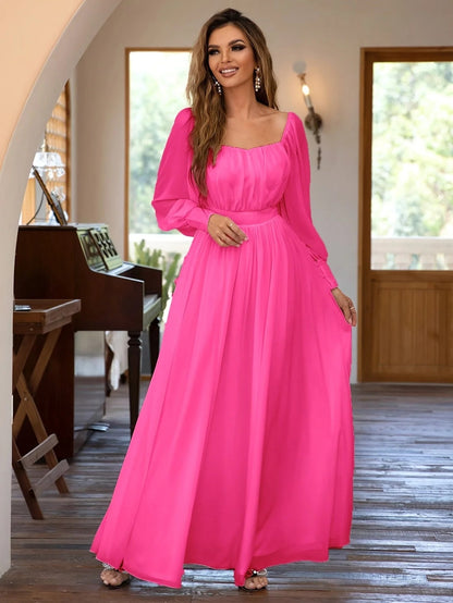 Robe Longue Blanche avec Manches Longues pour Femme | Idéale pour les Soirées d'Été ou Événements