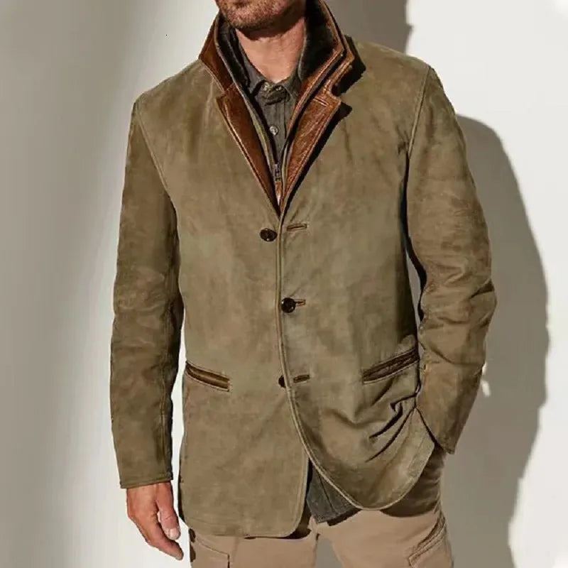 Veste de ville boutonnée automne-hiver pour hommes