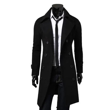 Trench-Coat Homme À Double Boutonnage Avec Ceinture Ajustable | Idéal Pour La Mi-Saison Et Un Usage Quotidien