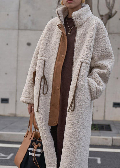 Manteau d’Hiver Grande Taille avec Col Haut et Cordon de Serrage pour Femme | Idéal pour la Saison Froide