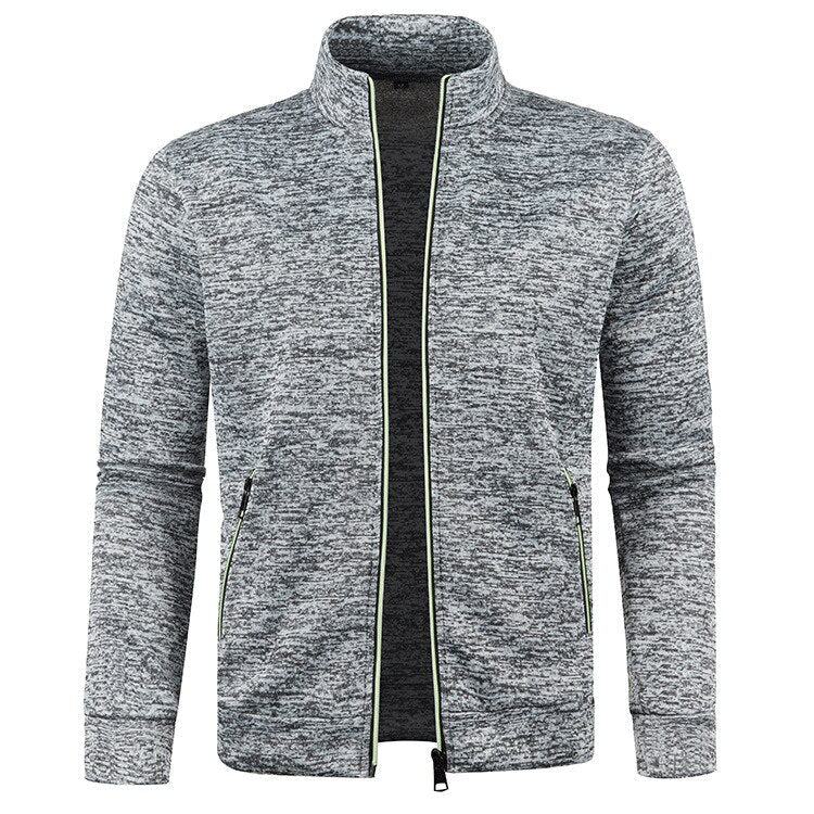 Veste Légère avec Fermeture Zippée et Col Montant pour Hommes | Idéale pour Printemps et Automne