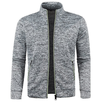 Veste Légère avec Fermeture Zippée et Col Montant pour Hommes | Idéale pour Printemps et Automne