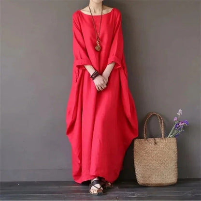 Robe Longue Verte à Coupe Décontractée pour Femme | Idéale pour l’Été